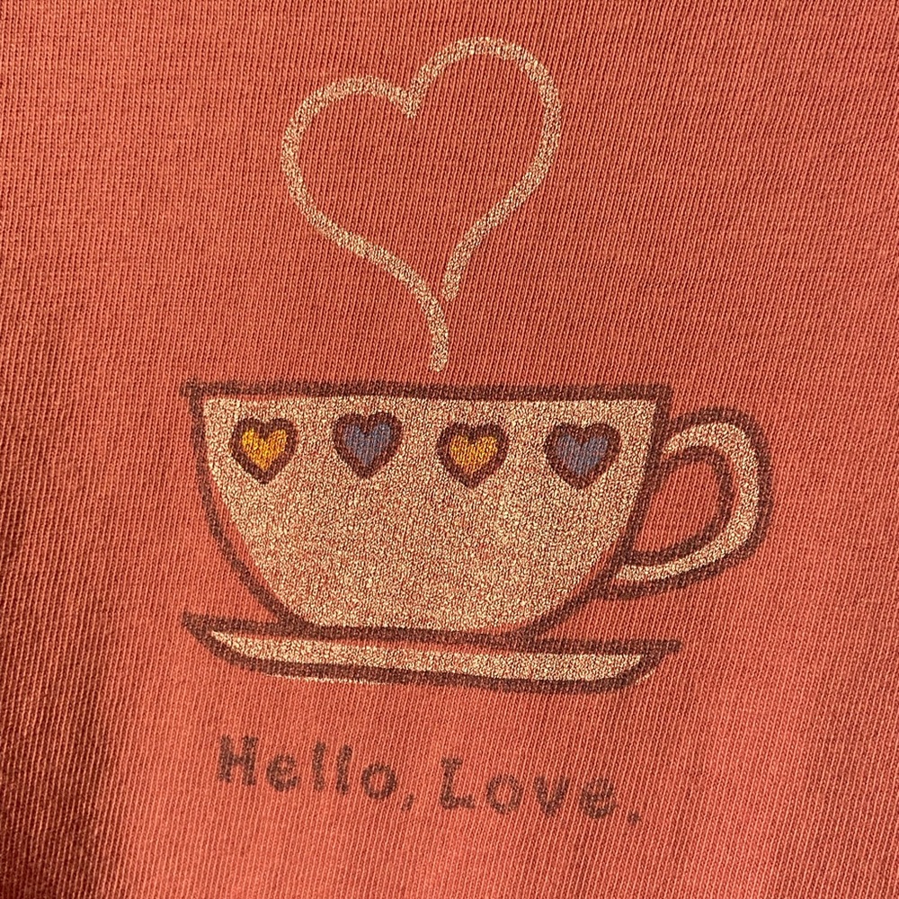 Life Is Good Hello Love Coffee Graphic Tee
